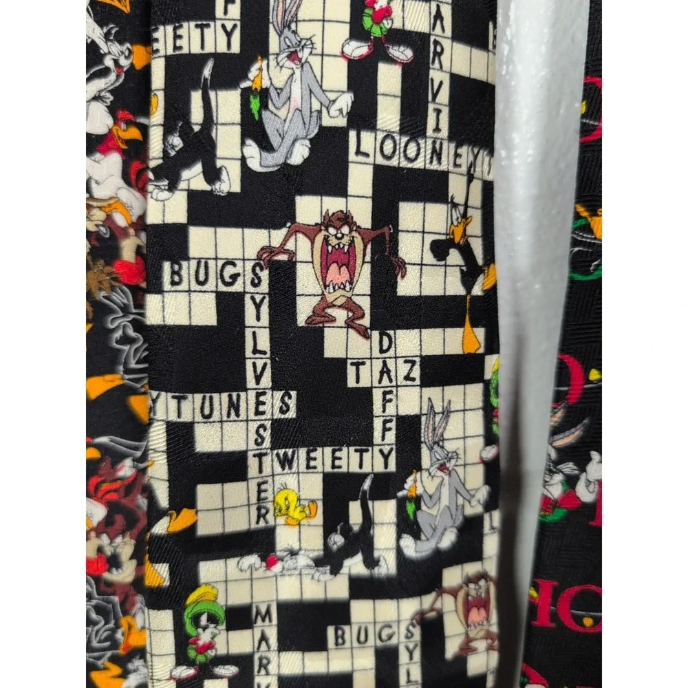 Vintage 90s Looney Tunes Silk & Polyester Ties (Lot Of 4)